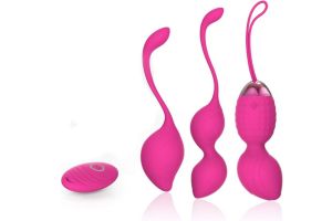 Bolas chinas rosas de silicona impermeables con control remoto
